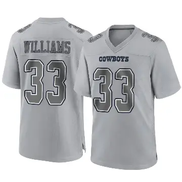 ＃33 Youth Javonte Williams Gray Game Dallas Cowboys Atmosphere Fashion Jersey