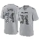 ＃34 Men's Malik Davis Gray Game Dallas Cowboys Atmosphere Fashion Jersey