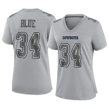 ＃34 Women's Jaydon Blue Gray Game Dallas Cowboys Atmosphere Fashion Jersey