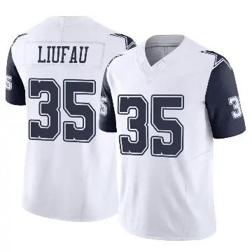 ＃35 Youth Marist Liufau White Limited Dallas Cowboys 2nd Alternate Vapor F.U.S.E. Jersey