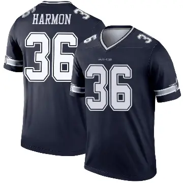 ＃36 Men's Bruce Harmon Navy Legend Dallas Cowboys Jersey
