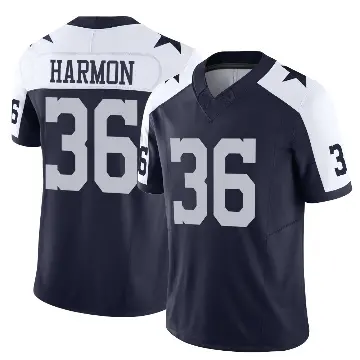 ＃36 Men's Bruce Harmon Navy Limited Dallas Cowboys Alternate Vapor F.U.S.E. Jersey