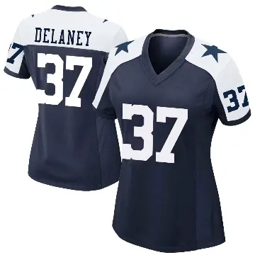 ＃37 Women's Dee Delaney Navy Game Dallas Cowboys Alternate Jersey