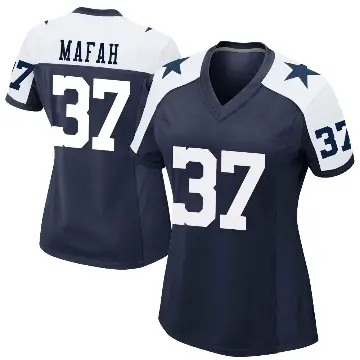＃37 Women's Phil Mafah Navy Game Dallas Cowboys Alternate Jersey