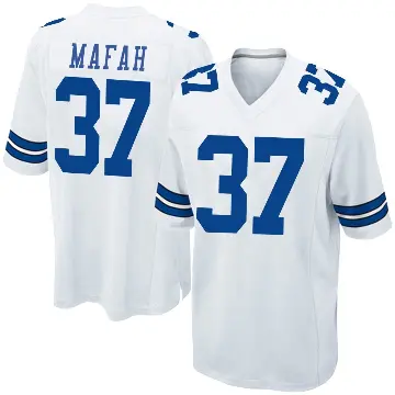 ＃37 Youth Phil Mafah White Game Dallas Cowboys Jersey