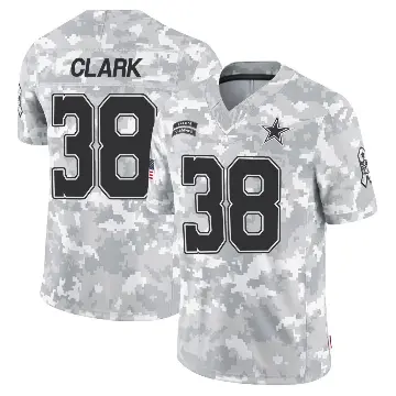 ＃38 Youth Alijah Clark Arctic Camo Limited Dallas Cowboys 2024 Salute to Service Jersey