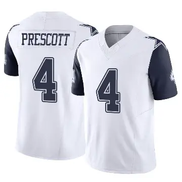 ＃4 Youth Dak Prescott White Limited Dallas Cowboys 2nd Alternate Vapor F.U.S.E. Jersey