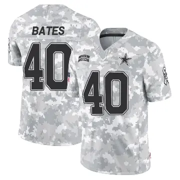 ＃40 Youth Bill Bates Arctic Camo Limited Dallas Cowboys 2024 Salute to Service Jersey
