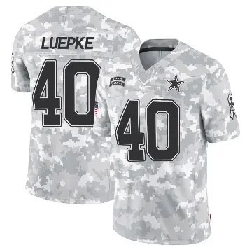 ＃40 Youth Hunter Luepke Arctic Camo Limited Dallas Cowboys 2024 Salute to Service Jersey