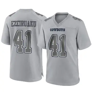 ＃41 Men's Donovan Ezeiruaku Gray Game Dallas Cowboys Atmosphere Fashion Jersey