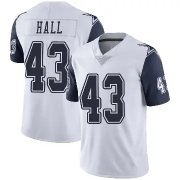 ＃43 Men's Kemon Hall White Limited Dallas Cowboys Color Rush Vapor Untouchable Jersey