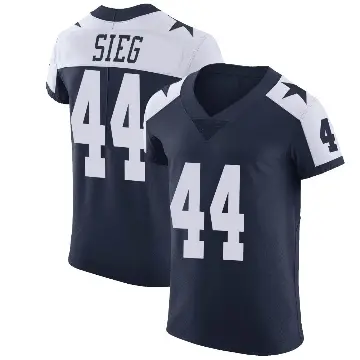＃44 Men's Trent Sieg Navy Elite Dallas Cowboys Alternate Vapor Untouchable Jersey