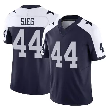 ＃44 Men's Trent Sieg Navy Limited Dallas Cowboys Alternate Vapor F.U.S.E. Jersey