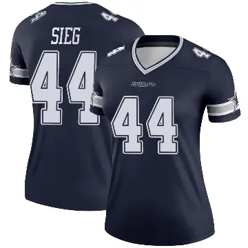 ＃44 Women's Trent Sieg Navy Legend Dallas Cowboys Jersey