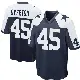 ＃45 Men's Matt Overton Navy Blue Game Dallas Cowboys Throwback Jersey