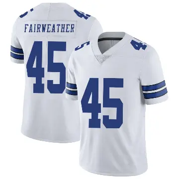 ＃45 Men's Rivaldo Fairweather White Limited Dallas Cowboys Vapor Untouchable Jersey