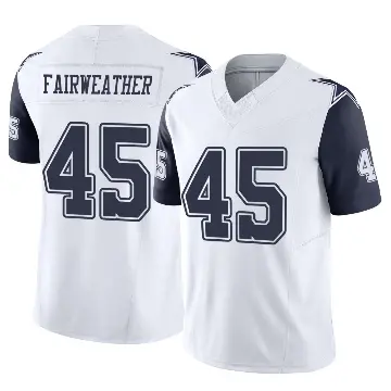 ＃45 Youth Rivaldo Fairweather White Limited Dallas Cowboys 2nd Alternate Vapor F.U.S.E. Jersey