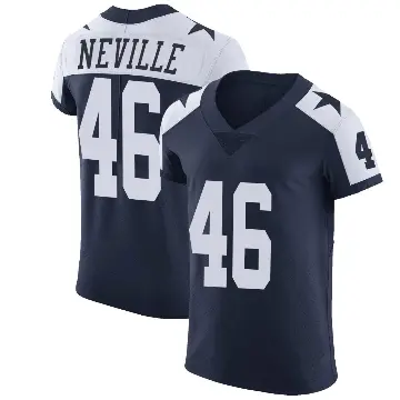 ＃46 Men's Tyler Neville Navy Elite Dallas Cowboys Alternate Vapor Untouchable Jersey