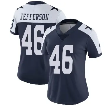 ＃46 Women's Malik Jefferson Navy Limited Dallas Cowboys Alternate Vapor Untouchable Jersey