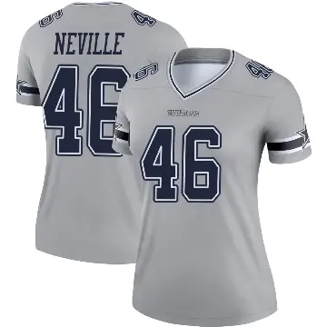 ＃46 Women's Tyler Neville Gray Legend Dallas Cowboys Inverted Jersey