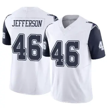 ＃46 Youth Malik Jefferson White Limited Dallas Cowboys 2nd Alternate Vapor F.U.S.E. Jersey