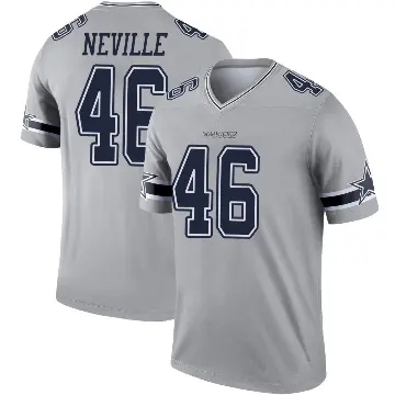 ＃46 Youth Tyler Neville Gray Legend Dallas Cowboys Inverted Jersey