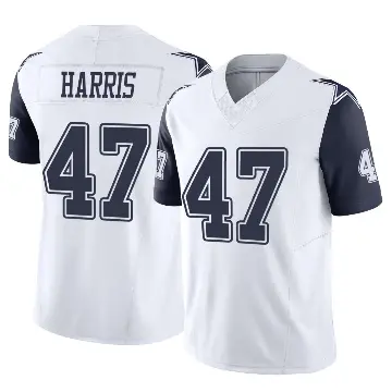 ＃47 Men's Darius Harris White Limited Dallas Cowboys 2nd Alternate Vapor F.U.S.E. Jersey