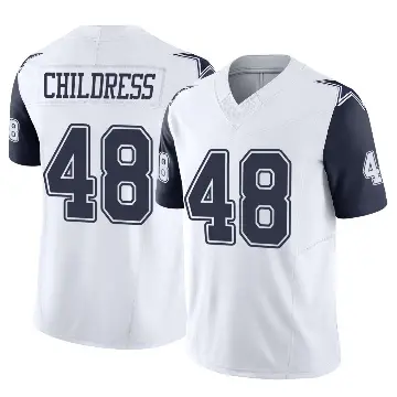 ＃48 Men's Zion Childress White Limited Dallas Cowboys 2nd Alternate Vapor F.U.S.E. Jersey