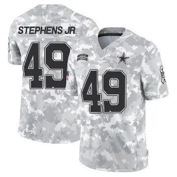 ＃49 Men's John Stephens Jr. Arctic Camo Limited Dallas Cowboys 2024 Salute to Service Jersey
