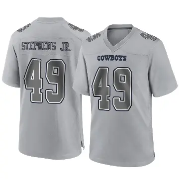 ＃49 Youth John Stephens Jr. Gray Game Dallas Cowboys Atmosphere Fashion Jersey