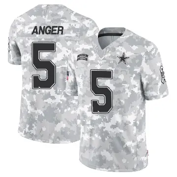 ＃5 Men's Bryan Anger Arctic Camo Limited Dallas Cowboys 2024 Salute to Service Jersey