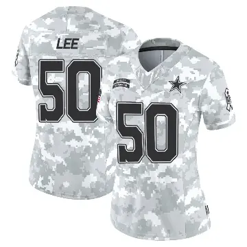 ＃50 Women's Sean Lee Arctic Camo Limited Dallas Cowboys 2024 Salute to Service Jersey