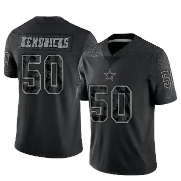 ＃50 Youth Eric Kendricks Black Limited Dallas Cowboys Reflective Jersey