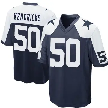 ＃50 Youth Eric Kendricks Navy Blue Game Dallas Cowboys Throwback Jersey
