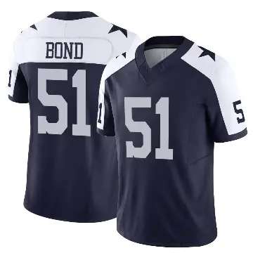 ＃51 Men's Devante Bond Navy Limited Dallas Cowboys Alternate Vapor F.U.S.E. Jersey