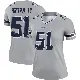 ＃51 Women's Earnest Brown IV Gray Legend Dallas Cowboys Inverted Jersey