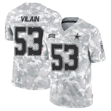 ＃53 Youth Luiji Vilain Arctic Camo Limited Dallas Cowboys 2024 Salute to Service Jersey
