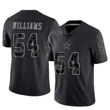 ＃54 Men's Sam Williams Black Limited Dallas Cowboys Reflective Jersey