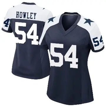 ＃54 Women's Chuck Howley Navy Game Dallas Cowboys Alternate Jersey