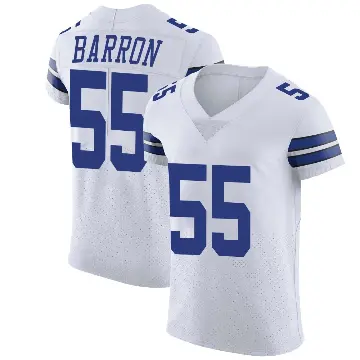＃55 Men's Justin Barron White Elite Dallas Cowboys Vapor Untouchable Jersey