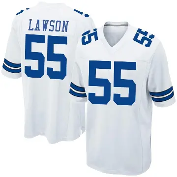 ＃55 Youth Carl Lawson White Game Dallas Cowboys Jersey