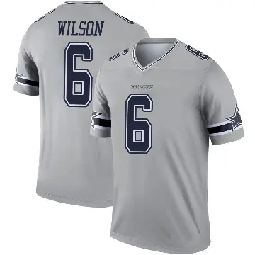 ＃6 Men's Donovan Wilson Gray Legend Dallas Cowboys Inverted Jersey