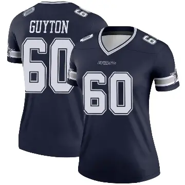 ＃60 Women's Tyler Guyton Navy Legend Dallas Cowboys Jersey