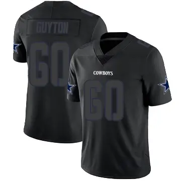＃60 Youth Tyler Guyton Black Impact Limited Dallas Cowboys Jersey