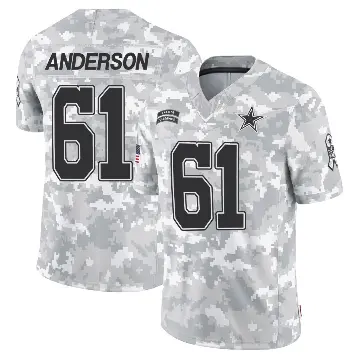 ＃61 Men's Jack Anderson Arctic Camo Limited Dallas Cowboys 2024 Salute to Service Jersey