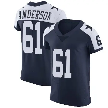 ＃61 Men's Jack Anderson Navy Elite Dallas Cowboys Alternate Vapor Untouchable Jersey