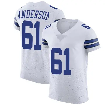 ＃61 Men's Jack Anderson White Elite Dallas Cowboys Vapor Untouchable Jersey