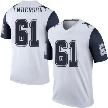 ＃61 Youth Jack Anderson White Legend Dallas Cowboys Color Rush Jersey