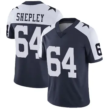 ＃64 Men's Dakoda Shepley Navy Limited Dallas Cowboys Alternate Vapor Untouchable Jersey