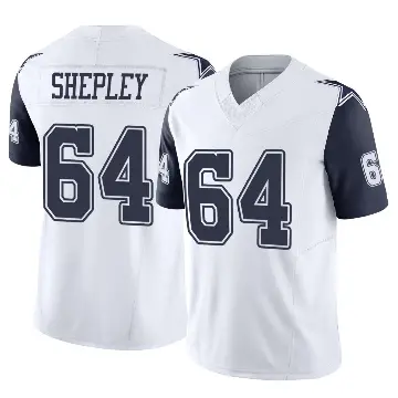 ＃64 Men's Dakoda Shepley White Limited Dallas Cowboys 2nd Alternate Vapor F.U.S.E. Jersey